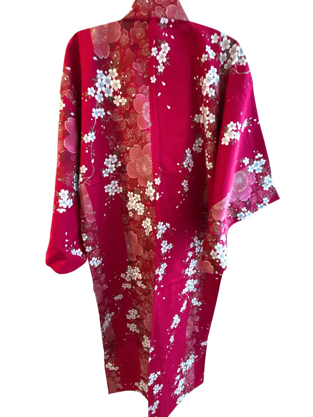 AUTHENTIC JAPANESE FLORAL COTTON KIMONO/TUKATA ROBE-NEW IN PACKAGE! - Picture 3 of 7